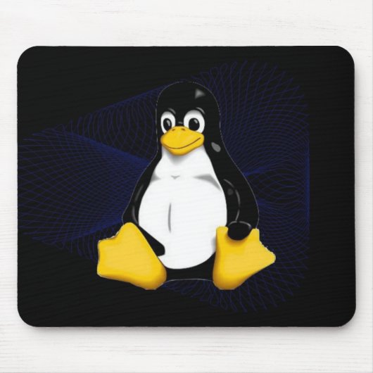 TUX-Blau Sobel Mousepad (Vorne)