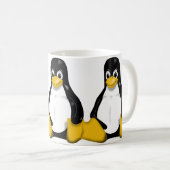Tux, das Muster wiederholt Kaffeetasse (VorderseiteRechts)