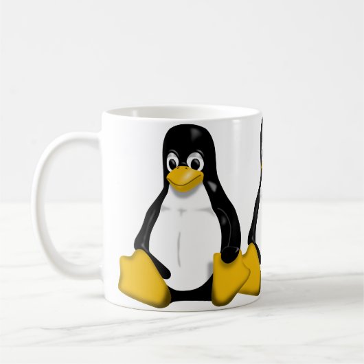 Tux, das Muster wiederholt Kaffeetasse (Links)