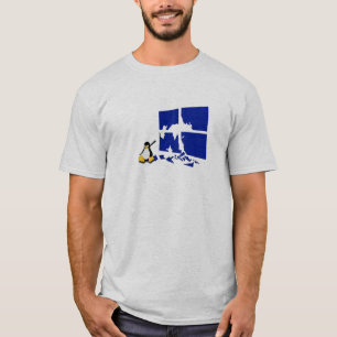 Tux der Linux-Pinguin erhält Mittelalter T-Shirt