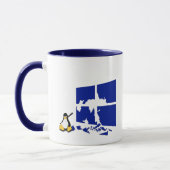 Tux der Linux-Pinguin erhält Mittelalter Tasse (Links)