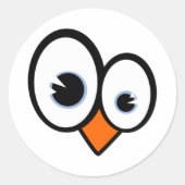 Tux Eyes Linux Pinguin Sticker (Vorderseite)