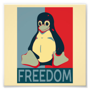 Tux-Freiheit für Linux-Benutzer Fotodruck