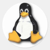 Tux Linux Penguin Sticker (Vorderseite)