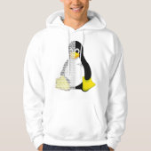 Tux Maskottchen Halbtext Hoodie (Vorderseite)