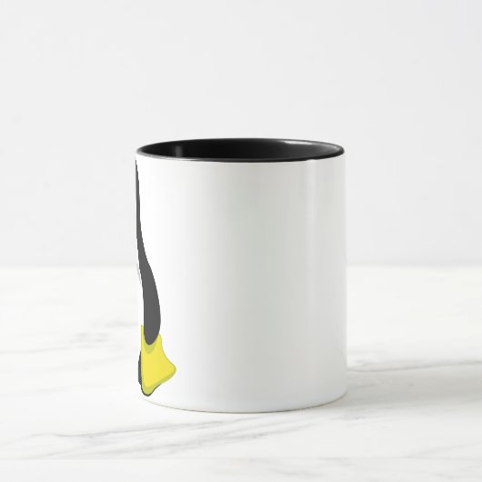 Tux Maskottchen Halbtext Tasse (Zentrum)