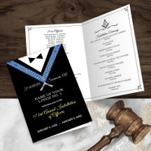 Tux Masonic Programmvorlage Freemason Stationery