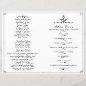 Tux Masonic Programmvorlage Freemason Stationery (Rückseite)
