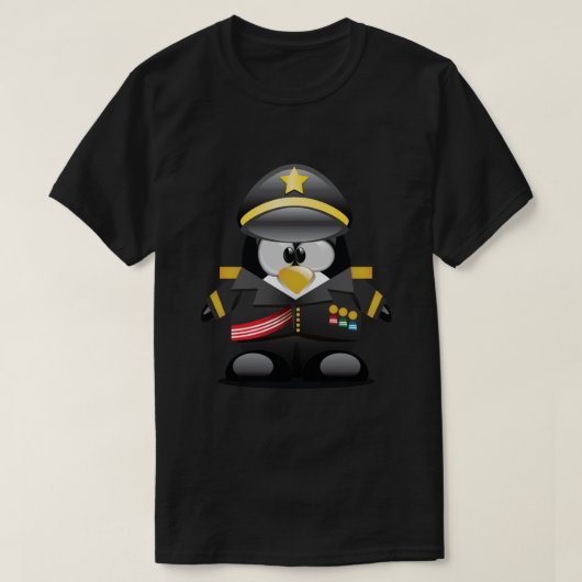 Tux-Offizier T-Shirt (Design vorne)