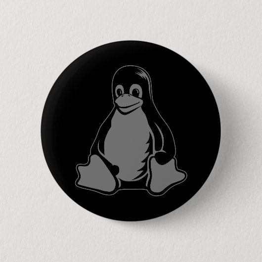 Tux Penguin - (Linux, Open Source, Copyleft, FSF) Button (Vorderseite)