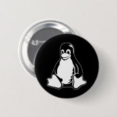 Tux Penguin - (Linux, Open Source, Copyleft, FSF) Button (Vorne & Hinten)