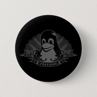 Tux Penguin - (Linux, Open Source, Copyleft, FSF) Button