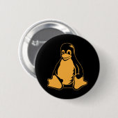 Tux Penguin - (Linux, Open Source, Copyleft, FSF) Button (Vorne & Hinten)