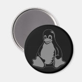 Tux Penguin - (Linux, Open Source, Copyleft, FSF) Magnet (Vorderseite/Rückseite)