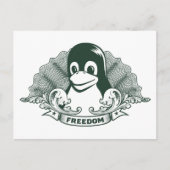 Tux Penguin - (Linux, Open Source, Copyleft, FSF) Postkarte (Vorderseite)