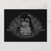 Tux Penguin - (Linux, Open Source, Copyleft, FSF) Postkarte (Vorderseite)