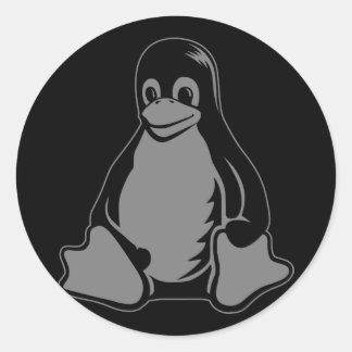 Tux Penguin - (Linux, Open Source, Copyleft, FSF) Runder Aufkleber