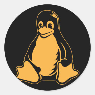 Tux Penguin - (Linux, Open Source, Copyleft, FSF) Runder Aufkleber