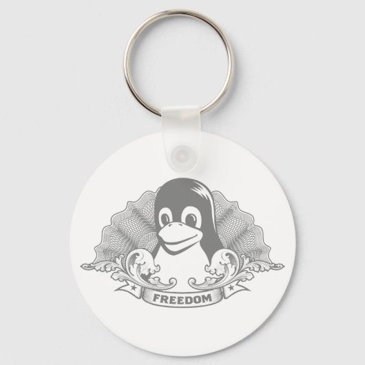 Tux Penguin - (Linux, Open Source, Copyleft, FSF) Schlüsselanhänger (Vorderseite)