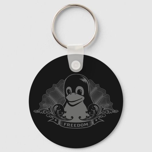 Tux Penguin - (Linux, Open Source, Copyleft, FSF) Schlüsselanhänger (Vorderseite)