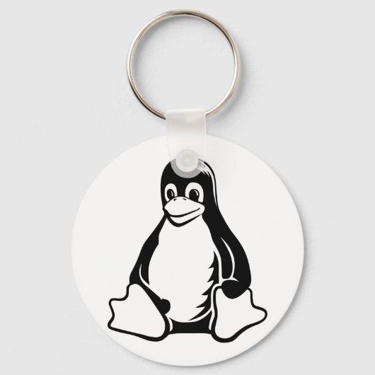 Tux Penguin - (Linux, Open Source, Copyleft, FSF) Schlüsselanhänger (Vorderseite)