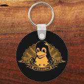 Tux Penguin - (Linux, Open Source, Copyleft, FSF) Schlüsselanhänger (Vorderseite)