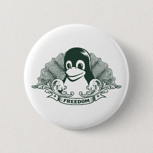 Tux-Pinguin - (Linux, Quelle, Copyleft, FSF) Button