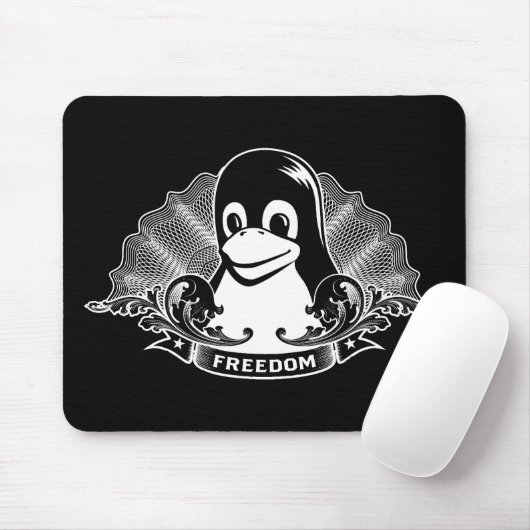 Tux-Pinguin - (Linux, Quelle, Copyleft, FSF) Mousepad (Mit Mouse)