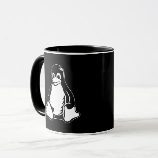 Tux-Pinguin - (Linux, Quelle, Copyleft, FSF) Tasse (Vorderseite Links)