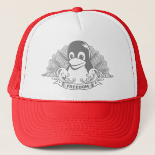 Tux-Pinguin - (Linux, Quelle, Copyleft, FSF) Truckerkappe