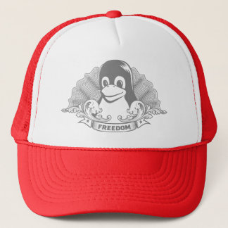 Tux-Pinguin - (Linux, Quelle, Copyleft, FSF) Truckerkappe