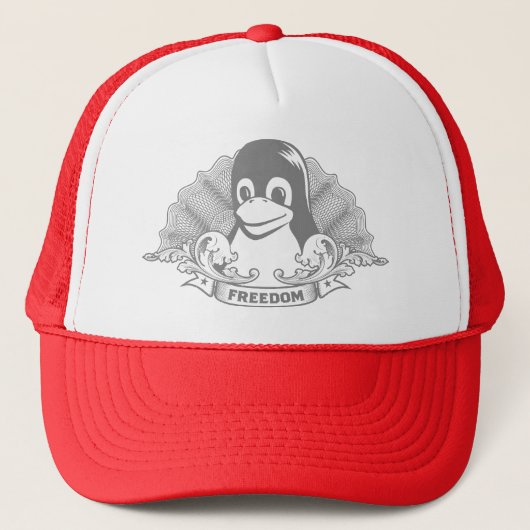 Tux-Pinguin - (Linux, Quelle, Copyleft, FSF) Truckerkappe (Vorderseite)