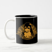 Tux-Pinguin - (Linux, Quelle, Copyleft, FSF) Zweifarbige Tasse (Links)