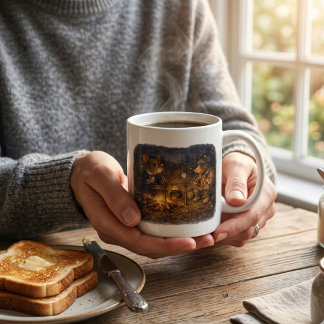 Tux & Twitch Campfire Evening Kaffeetasse