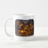 Tux & Twitch Lagerfeuer Abend Kaffeetasse (Links)