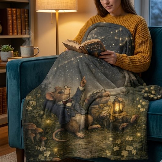 Tux & Twitch Under the Stars Fleecedecke