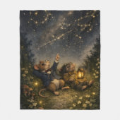 Tux & Twitch Under the Stars Fleecedecke (Vorderseite)