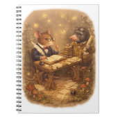 Tux & Twitch Woodland Writing Desk Notizblock (Vorderseite)