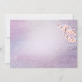 Tux u. Kleid, das Brautparty Kirschblüte Paares Einladung (Rückseite)