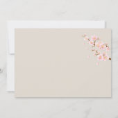 Tux u. Kleid, das Brautparty Kirschblüte Paares Einladung (Rückseite)