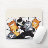 Tux und Katzen-Kunst Mousepad (Mit Mouse)