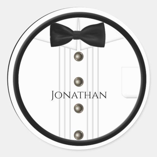 Tux Wedding Stickers (Vorderseite)