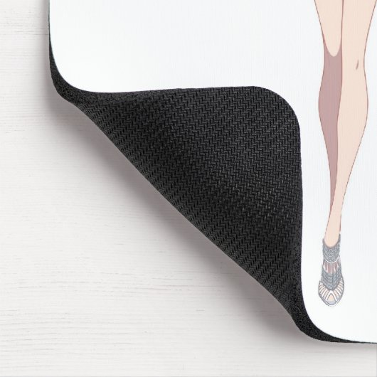 Tux-Weiß Mousepad (Ecke)