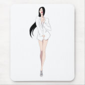 Tux-Weiß Mousepad (Vorne)