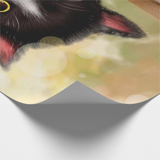 Tuxedo Adorable Cat Geschenkpapier (Ecke)