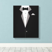 Tuxedo Anzug Art Canvas Print Leinwanddruck (Insitu (Holzboden))