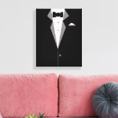 Tuxedo Anzug Art Canvas Print Leinwanddruck (Insitu (Wohnzimmer))