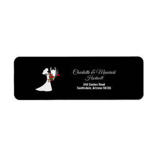 Tuxedo Anzug & Bride Silhouette Rücksendeadresse
