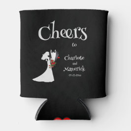 Tuxedo Anzug & Bride Silhouette Wedding Dosenkühler