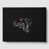 Tuxedo Anzug & Bride Silhouette Wedding Gästebuch (Rückseite)